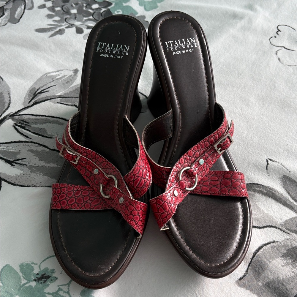 Italian Footwear Red Sandals